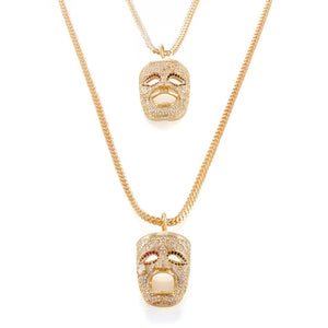 14K Gold Laugh Now, Cry Later Necklace Set