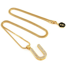 Load image into Gallery viewer, 14K Gold Letter &quot;U&quot; Necklace
