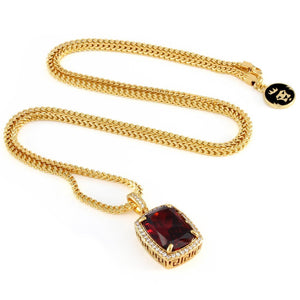 14K Gold Ruby Crown Julz Necklace