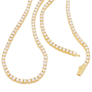 3mm 14K Gold Tennis Choker Set