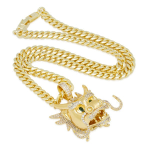 Dragon Emoji Head Stash Necklace