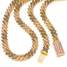 Load image into Gallery viewer, 13mm Iced Patriot Cuban Curb Chain
