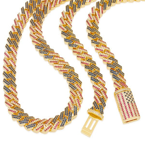 13mm Iced Patriot Cuban Curb Chain