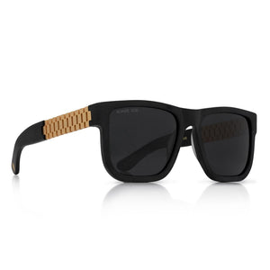 Gold Link Shades with Matte Black Frame