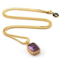 Load image into Gallery viewer, 14K Gold Amethyst Crown Julz Necklace
