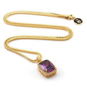 14K Gold Amethyst Crown Julz Necklace