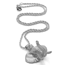 Load image into Gallery viewer, The White Gold Elephant Necklace - Designed by Snoop Dogg x King Ice
